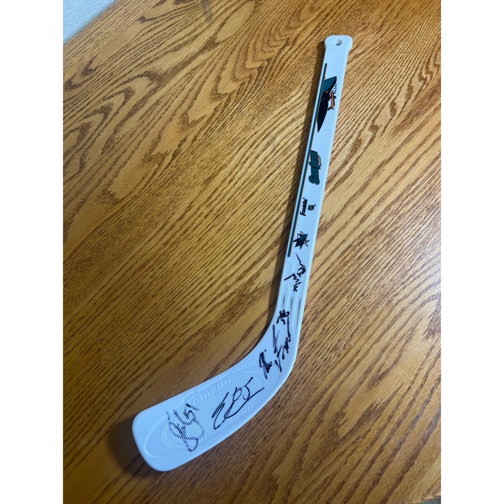 2009-10 San Jose Sharks Signed Mini Stick Dany Heatley Ryane Clowe Greiss NHL